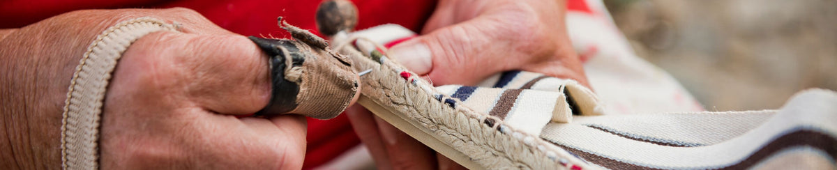 Women's espadrilles with stripes